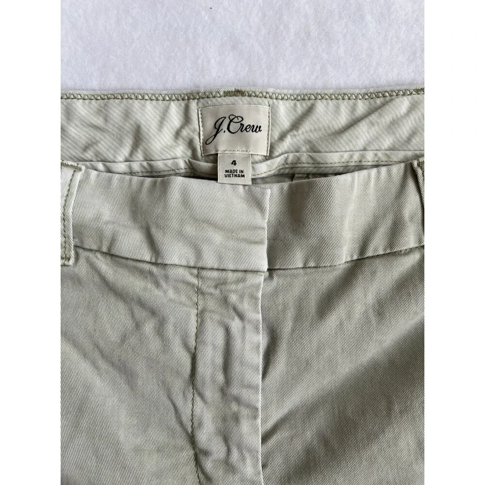 J. Crew Reimagined Women's Ivory Stretch Chino Summer Shorts Size 4 H5807